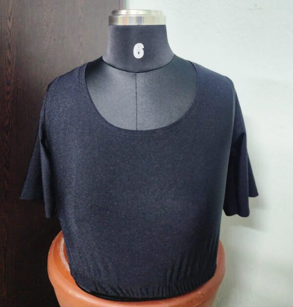 shyn-star-knitted-blous-plain (13) Shynstar Knitted Blouse Plain Colour Black