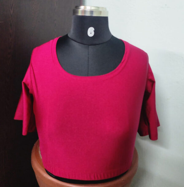 Shynstar Knitted Blouse Plain Colour3