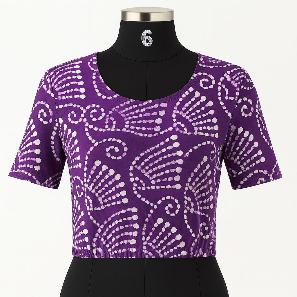Shynstar Knitted Printed Design Blouse Colour3