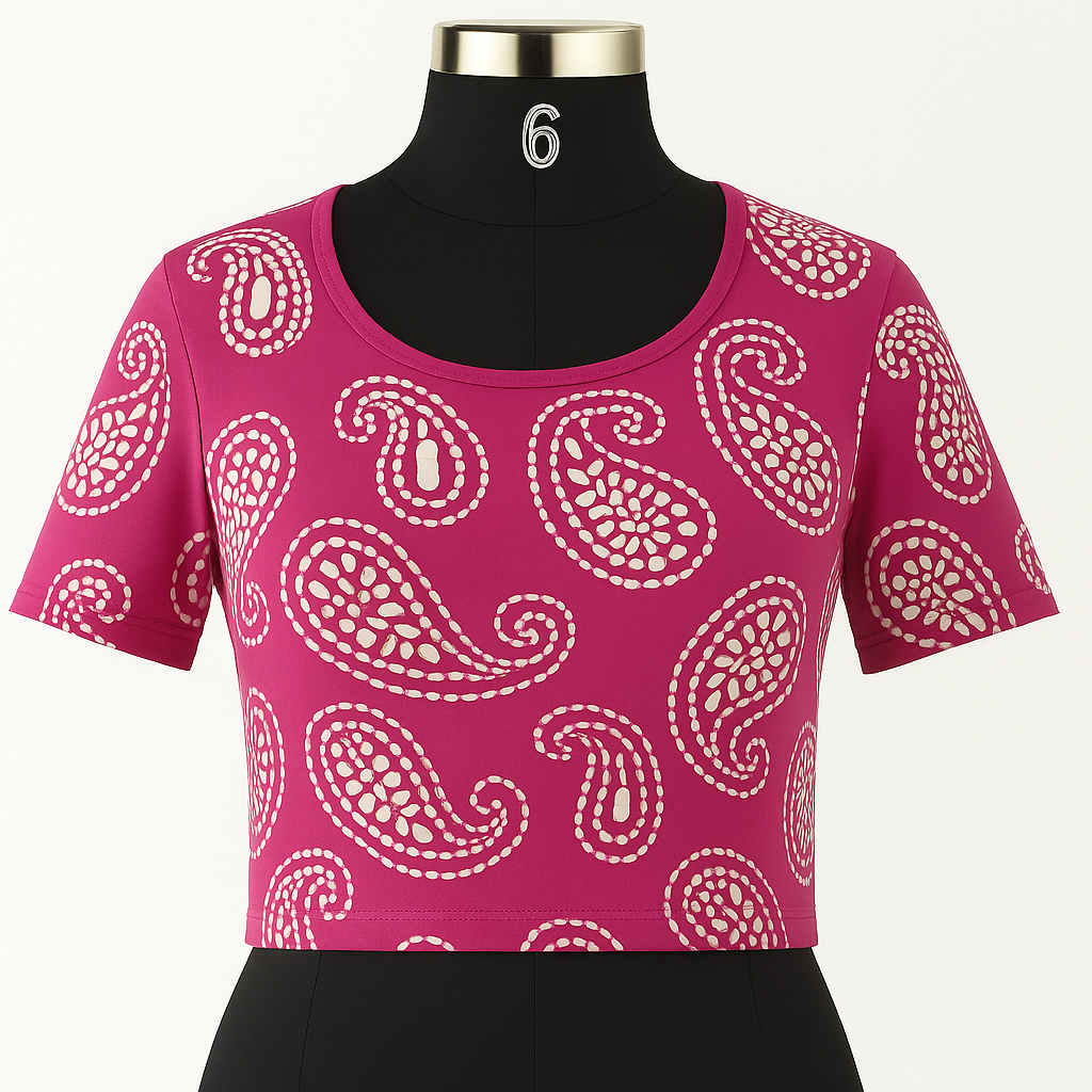 Shynstar Knitted Printed Design Blouse Colour7