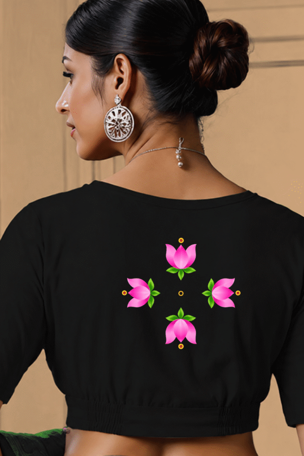 Lotus 4-Petal Back Printed Blouse