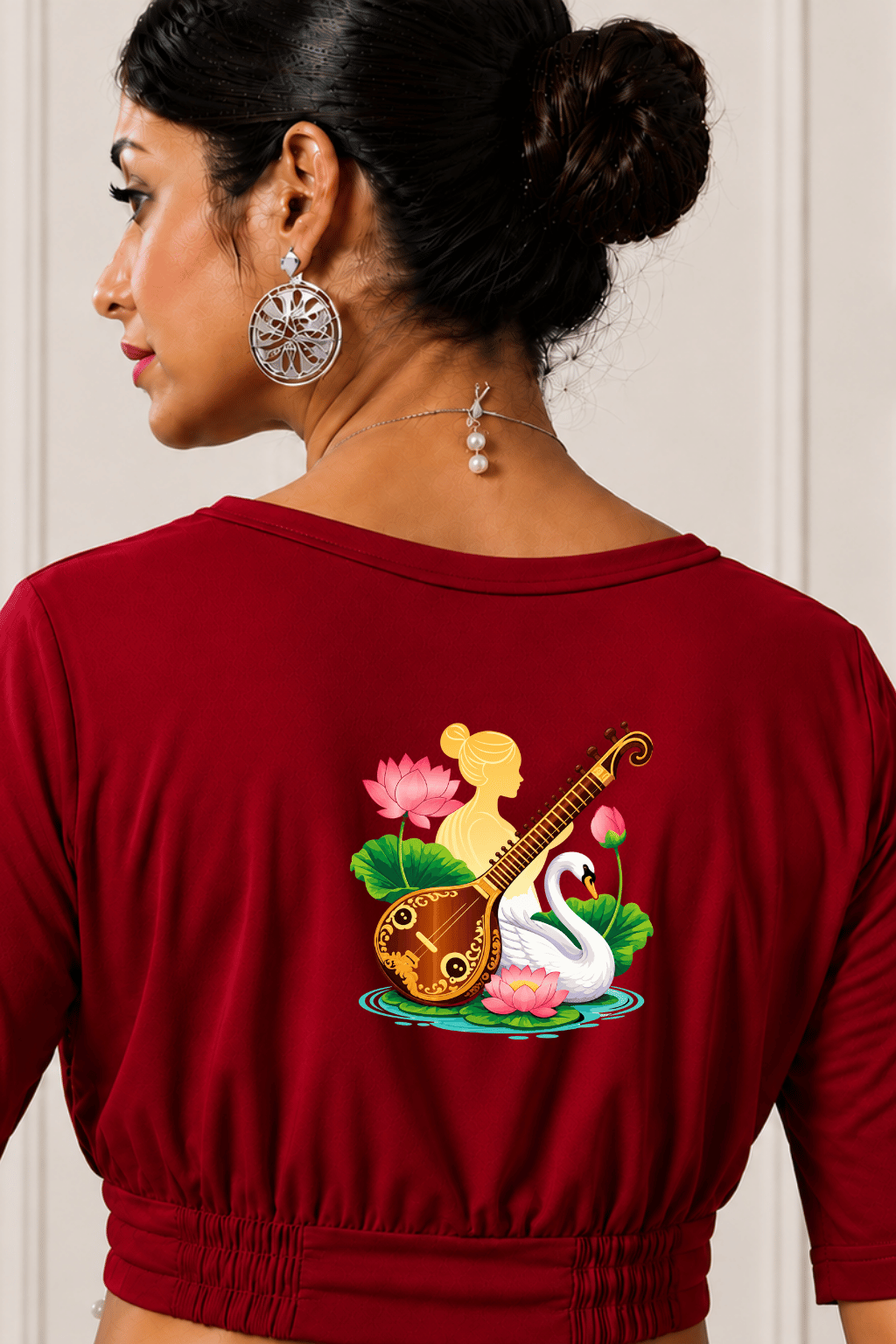 Goddess Saraswati Printed Blouse