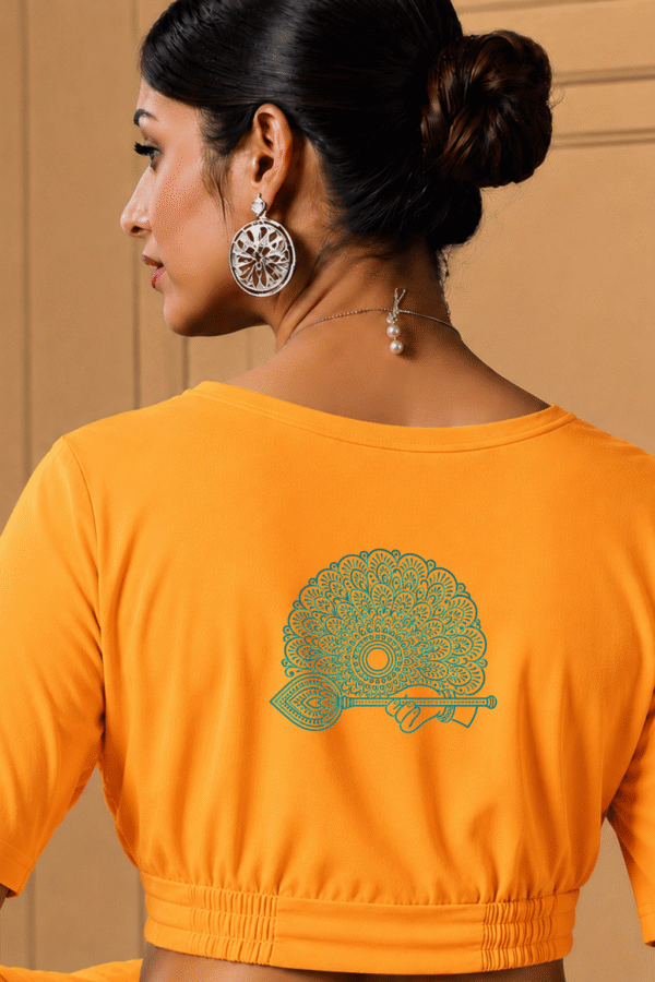 Mor Pankh Bansuri Mandala Printed Blouse