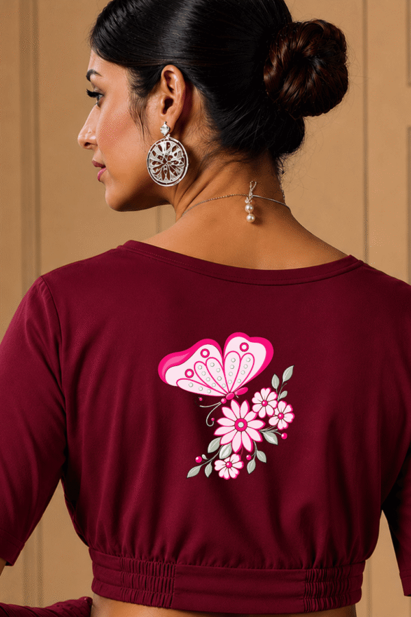 Butterfly Floral Printed Blouse