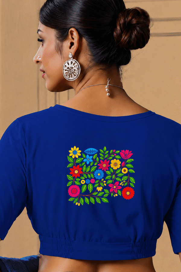 Mexican Folk Floral Printed Blouse