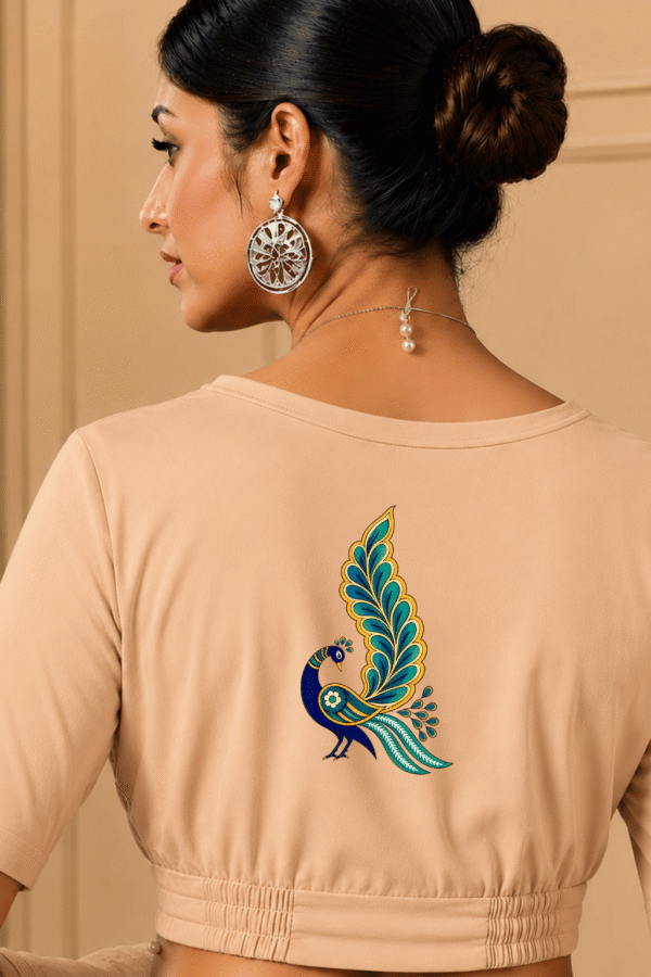Peacock Feather Printed Blouse