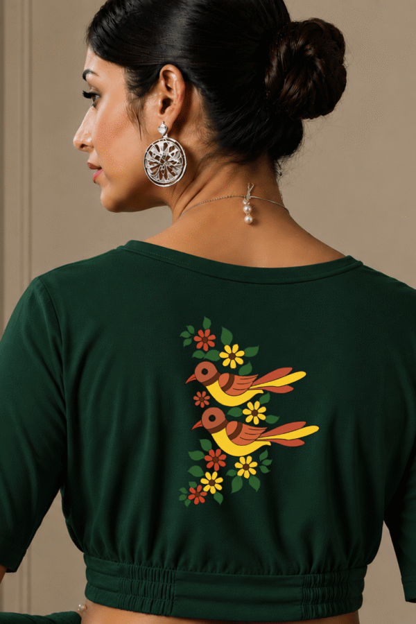 Chidiya Jodi Phool Printed Blouse