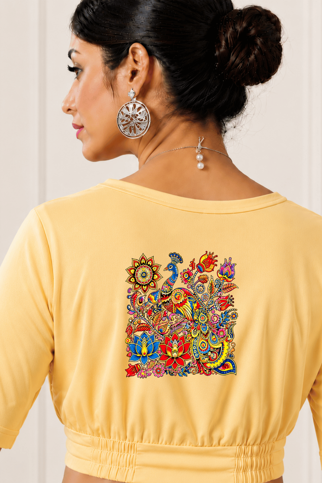 Rang Biranga Mor Phool Printed Blouse