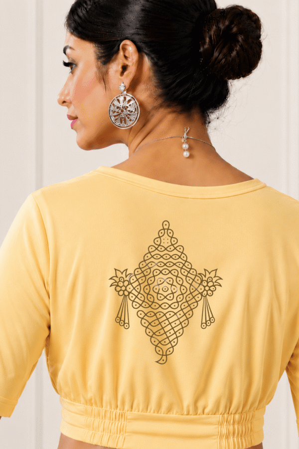 Diamond Kolam Tassel Printed Blouse