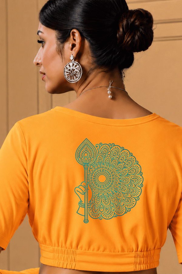 Mor Pankh Bansuri Mandala Printed Blouse