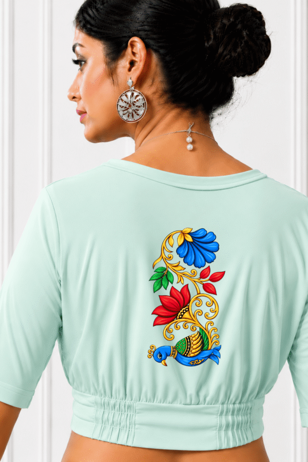Rang Biranga Phool Latkan Tota Printed Blouse