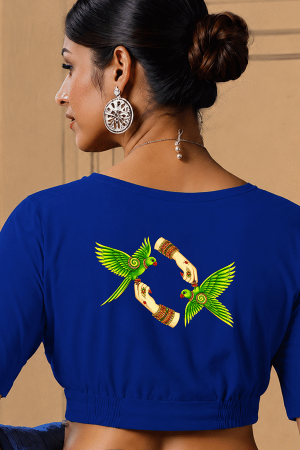 Mehndi Tota Jodi Printed Blouse