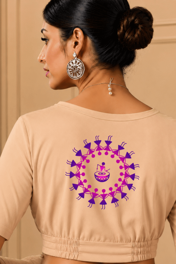 Warli Mandala Nritya Printed Blouse