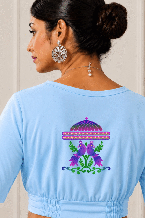 Shahi Jharokha Mor Joda Printed Blouse