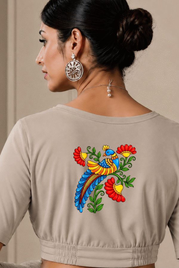 Rang Biranga Mor Phool Printed Blouse