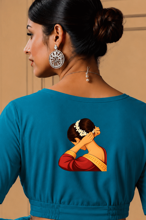 Gajra Wali Nari Printed Blouse