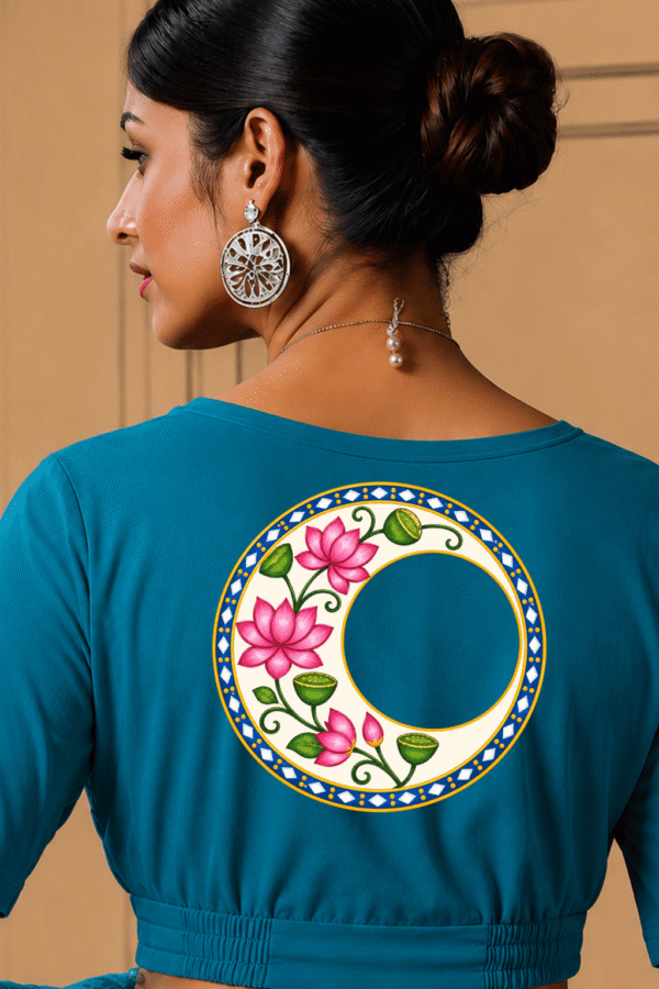 Lotus Circle Frame Printed Blouse
