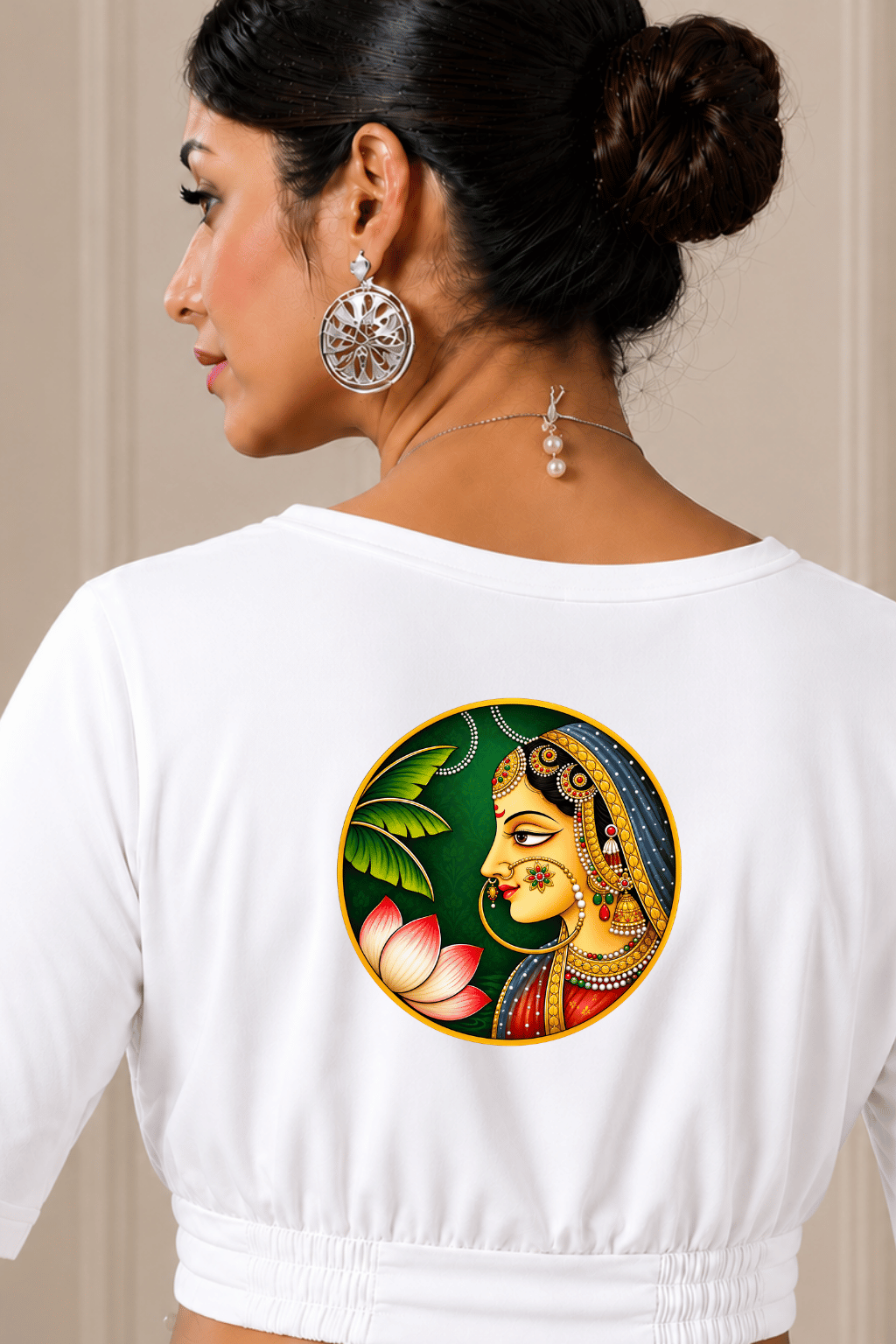 Lotus Rani Madhubani Printed Blouse